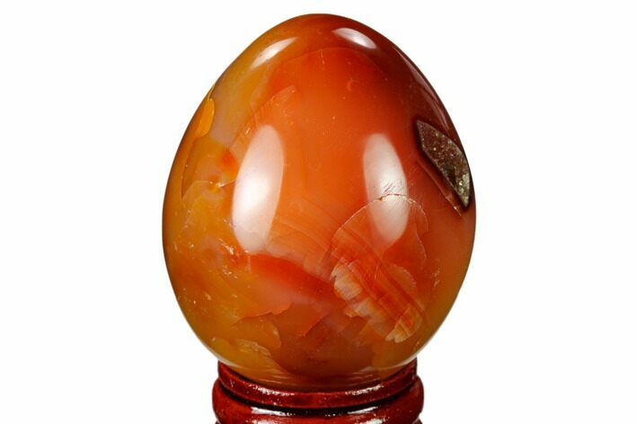 Colorful, Polished Carnelian Agate Egg - Madagascar #172695